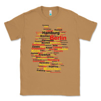 Toasted Coconut germany map silhouette towns cities flag berlin travel t shirt Classic Tee - maiPhamDesign