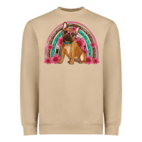 Mushroom french bulldog floral rainbow Heavyweight Sweatshirt - Artiststas