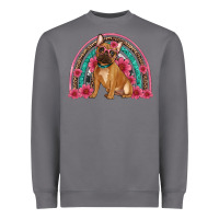 Storm french bulldog floral rainbow Heavyweight Sweatshirt - Artiststas