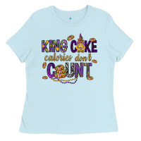 Baby Blue King cake calories don't count Ladies Tee - HowdyJamesFarm