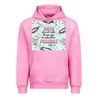 Fuchsia Pink faith does not make things easy Urban Hoodie - JahusDesignShop