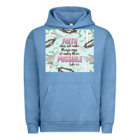 Pigment Pebble Blue faith does not make things easy Urban Hoodie - JahusDesignShop