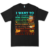 Black I want to Fall stuff Premium Tee - NancyCooperArtShop