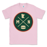 Bubblegum Pink Classic Minnesota Hockey MN Outline Pullover Hoodie Classic Tee - maiPhamDesign