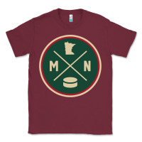 Burgundy Classic Minnesota Hockey MN Outline Pullover Hoodie Classic Tee - maiPhamDesign