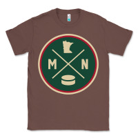 Chestnut Classic Minnesota Hockey MN Outline Pullover Hoodie Classic Tee - maiPhamDesign