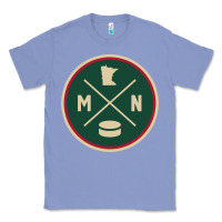 Colony Blue Classic Minnesota Hockey MN Outline Pullover Hoodie Classic Tee - maiPhamDesign
