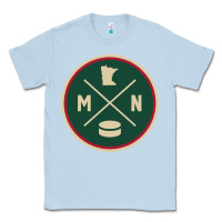 Dusty Blue Classic Minnesota Hockey MN Outline Pullover Hoodie Classic Tee - maiPhamDesign