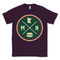 Plum Classic Minnesota Hockey MN Outline Pullover Hoodie Classic Tee - maiPhamDesign