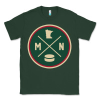 Sports Green Classic Minnesota Hockey MN Outline Pullover Hoodie Classic Tee - maiPhamDesign