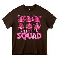 Chocolate Brown breast cancer afro gnomies support squad Heavy Core Tee - texasbilliewilder