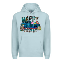 Blue Mist Happy Easter  truck Premium Hoodie - CowhideDigitalArt