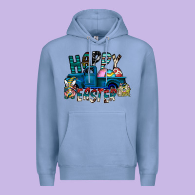 Happy Easter  Truck Premium Hoodie Designed By Cowhidedigitalart