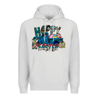 Dove Grey Happy Easter  truck Premium Hoodie - CowhideDigitalArt
