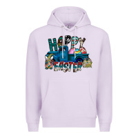 Lilac Happy Easter  truck Premium Hoodie - CowhideDigitalArt