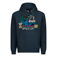 Navy Happy Easter  truck Premium Hoodie - CowhideDigitalArt