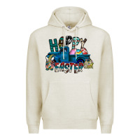 Oatmeal Heather Happy Easter  truck Premium Hoodie - CowhideDigitalArt