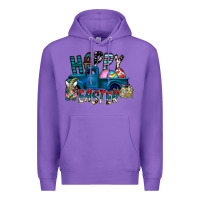 Purple Happy Easter  truck Premium Hoodie - CowhideDigitalArt