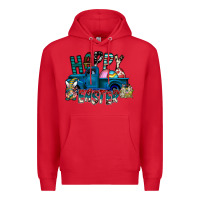 Red Happy Easter  truck Premium Hoodie - CowhideDigitalArt