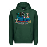 Sports Green Happy Easter  truck Premium Hoodie - CowhideDigitalArt