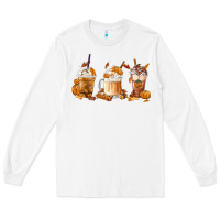 White Fall Coffees Long Sleeve Tee - FaDigitalArtStudio