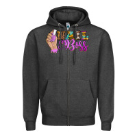 Charcoal Heather nail boss Zipper Hoodie - BarkalooDesign