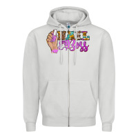 Dove Grey nail boss Zipper Hoodie - BarkalooDesign