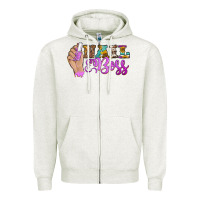 Oatmeal Heather nail boss Zipper Hoodie - BarkalooDesign