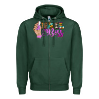 Sports Green nail boss Zipper Hoodie - BarkalooDesign