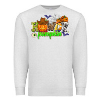 Oatmeal Heather howdy halloween pumpkins Premium Sweatshirt - AdoDesignShop