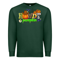 Sports Green howdy halloween pumpkins Premium Sweatshirt - AdoDesignShop