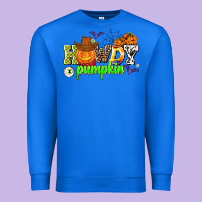 Howdy Halloween Pumpkins Premium Sweatshirt Designed By Adodesignshop