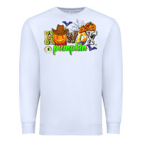 White howdy halloween pumpkins Premium Sweatshirt - AdoDesignShop
