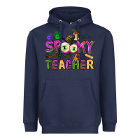 Navy spooky teacher Heavyweight Hoodie - AdoDesignShop