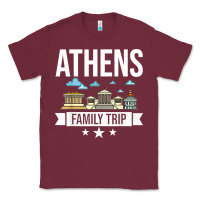 Burgundy Athens Greece City Trip Skyline Map Travel Classic Tee - maiPhamDesign