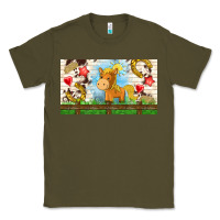 Army Green cute horse Classic Tee - TumblerDesignByShophia