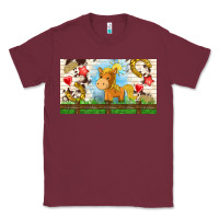 Burgundy cute horse Classic Tee - TumblerDesignByShophia