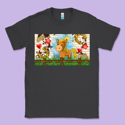 Cute Horse Classic Tee Designed By Tumblerdesignbyshophia
