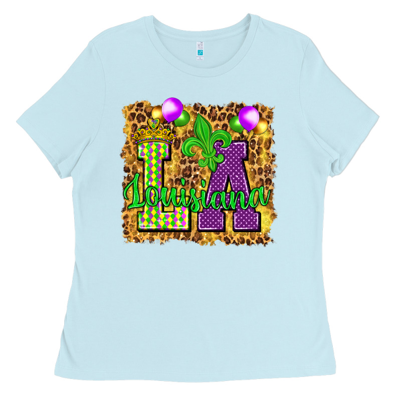 Louisiana Leopard With Balloons Ladies Tee by HowdyJamesFarm | Teevron