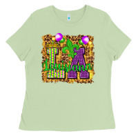 Matcha Louisiana leopard with balloons Ladies Tee - HowdyJamesFarm
