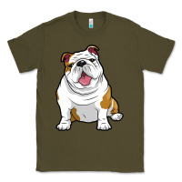 Army Green ENGLISH BULLDOGS Awesome Funny Bulldog Pups Dogs Classic Tee - maiPhamDesign