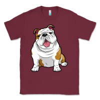Burgundy ENGLISH BULLDOGS Awesome Funny Bulldog Pups Dogs Classic Tee - maiPhamDesign