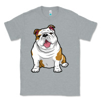 Heather Grey ENGLISH BULLDOGS Awesome Funny Bulldog Pups Dogs Classic Tee - maiPhamDesign