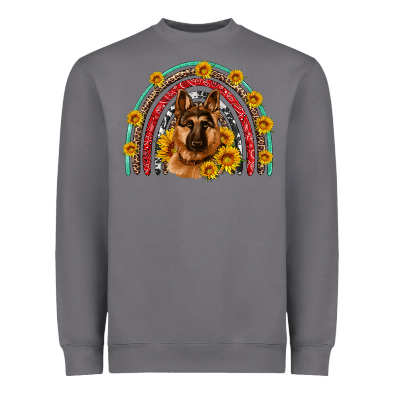 German Shepherd Rainbow Heavyweight Sweatshirt by Artiststas | Teevron