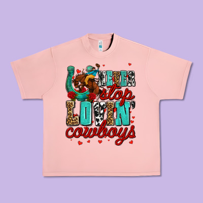 Never Stop Lovin Cowboys Olivia Urban Heavy Tee Designed By Oliviacreatesart