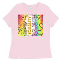 Bubblegum Pink equality hurts no one Ladies Tee - TumblerDesignByShophia