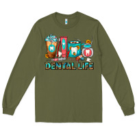 Army Green Dental Life Dentist Coffee Cups Long Sleeve Tee - FaDigitalArtStudio