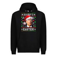 Black Santa Joe Biden Happy Easter Ugly Christmas Premium Hoodie - maiPhamDesign