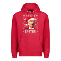 Cardinal Santa Joe Biden Happy Easter Ugly Christmas Premium Hoodie - maiPhamDesign