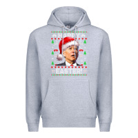 Heather Grey Santa Joe Biden Happy Easter Ugly Christmas Premium Hoodie - maiPhamDesign